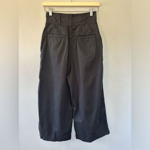 JOIE Lagos Cropped Cotton Pants In Black Caviar Size 2 - Picture 8 of 16